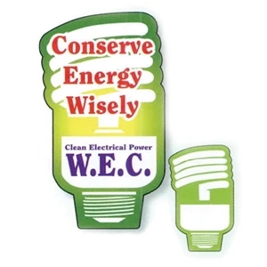 .019" - 2" X 3 1/2" Eco Light Bulb Stock Mini Magnet With Digital 4-color Process Print