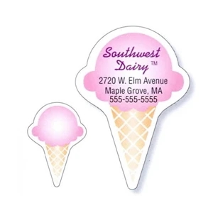 .019" - 2 1/4" X 3 1/4" Ice Cream Cone Stock Mini Magnet With Digital 4-color Process Print