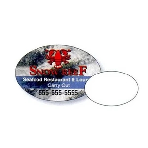 .019" - 2 1/8" X 1 1/2" Oval Stock Mini Magnet With Digital 4-color Process Print