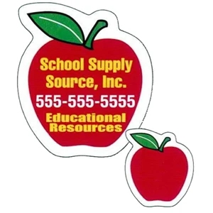 .019" - 1 5/8" X 2" Apple Stock Mini Magnet With 4-color Process Print