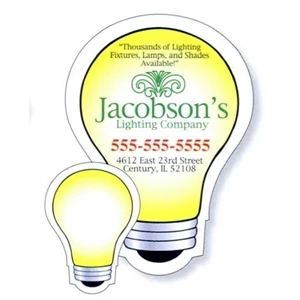.019" - 2 3/8" X 3 5/16" Light Bulb Stock Mini Magnet With Digital 4-color Process Print