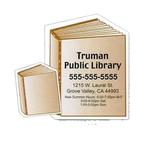 .019" - 2 7/16" X 3 1/16" Book Stock Mini Magnet With Digital 4-color Process Print