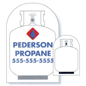.019" - 2 1/8" X 3 1/4" Propane Tank Stock Mini Magnet With Digital 4-color Process Print