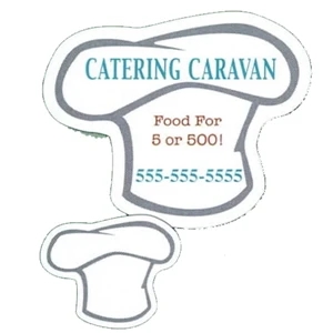 .019" - 2 1/4" X 2 3/4" Chef's Hat Stock Mini Magnet With Digital 4-color Process Print