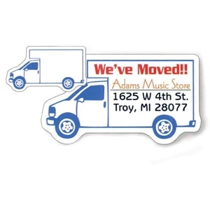 .019" - 3 3/4" X 2 1/8" Moving Van Stock Mini Magnet With Digital 4-color Process Print