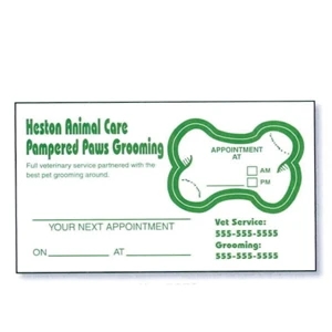 3 1/2" X 2" 4-color Process Printed Appointment Card With Removable Label