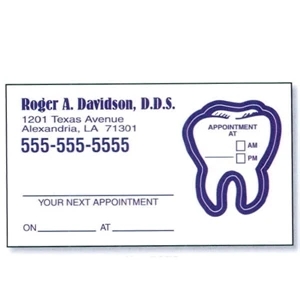 3 1/2" X 2" 4-color Process Printed Appointment Card With Removable Label