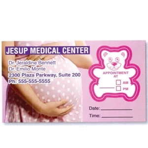 3 1/2" X 2" 4-color Process Printed Appointment Card With Removable Label