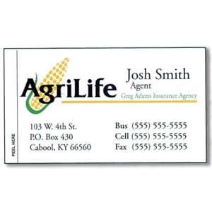 3 1/2" X 2" 4-color Process Printed Appointment Card With Removable Label