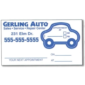 3 1/2" X 2" 4-color Process Printed Appointment Card With Removable Label