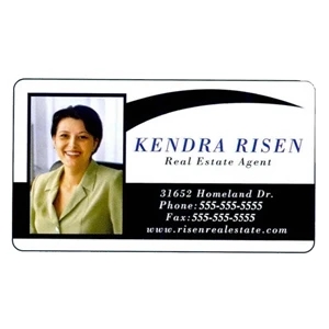 One Side - Overlaminated Deluxe White .030" Thick Specialty Business Card With Plastic Core