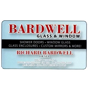 One Side - Overlaminated Deluxe Clear .020" Thick Specialty Business Card With Plastic Core