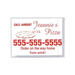 Custom 2" X 1 1/2" Individual, Clear Static Stick Service Decal With Screen Print
