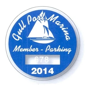 2 3/4" Circle Diameter Clear Polyester Die Cut Parking Permit With Face Adhesive
