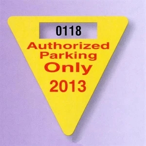 2 3/4" X 2 3/4" Triangle Clear Polyester Die-cut Parking Permit With Face Adhesive