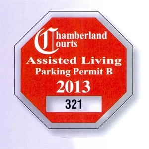 2 3/4" X 2 3/4" Octagon Clear Polyester Die-cut Parking Permit With Face Adhesive