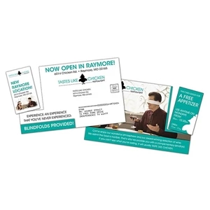 Extra-thick Laminated Plastic Postcard/detachable Vertical Business Card - 24 Pt