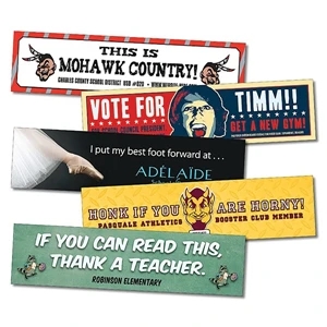 School Removable Rectangle Bumper Sticker/decal - Vinyl Uv Coated - 10.5 X 2.625