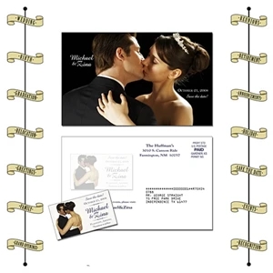 Magna-peel (tm) - Announcement Postcard (8.5 X 5.25) With Business Card Magnet