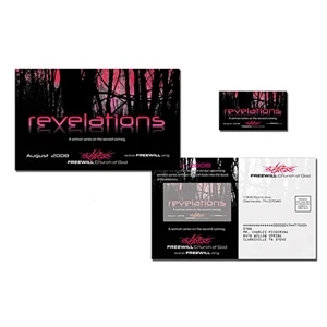 Magna-peel (tm) - Church Postcard (8.5" X 5.25") With Business Card Magnet
