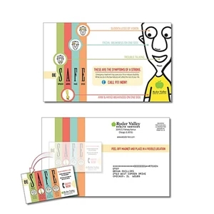 Magna-peel (tm) - Health Postcard (8.5" X 5.25") With Business Card Magnet