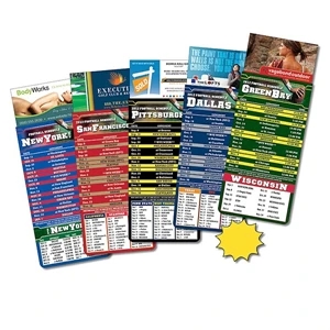 Magna-card (tm) - Magnet - Business Card - Football Schedules (3.5" X 9")