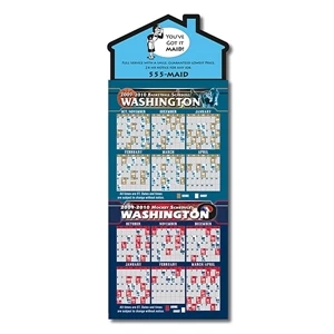 Magna-card (tm) - Magnet - House Shape - Basketball/hockey Combo Schedules (3.5" X 9")