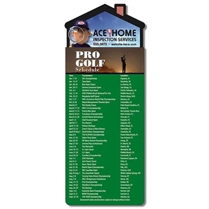 Magna-card (tm) - Magnet - House Shape - Golf Schedules (3.5 X 9). Available To Ship In December