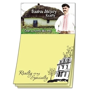 Stik-on (r) Magna-note - Magnet - Business Card - Stock Realty. Two Great Products In One!