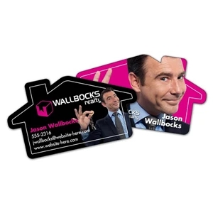 B. Unique - Extra-thick Uv-coated (1s) Paper Business Card (3.5x2) - House Shape