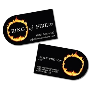 B. Unique - Extra-thick Uv-coated (1s) Paper Business Card (3.5x2) - Shape