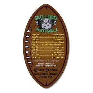 School Magnet - Football Shape (3" X 5.5") - 25 Mil, Keeps Your School Spirit Alive!