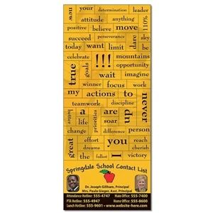 Magna-phrase (tm) - School Magnet - 3.5" X 8.25" With Business Card Magnet