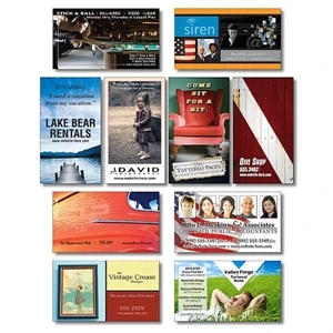 One Day Ship Business Card Magnet - 3.5" X 2" Rectangle With Square Corners- 25 Mil