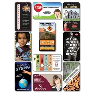 Tuffmag (tm) - Business Card Magnet - 3.5" X 2" Rectangle With Round Corners - Outdoor Safe