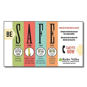 Health Business Card Magnet - 3.5" X 2" Rectangle With Square Corners - 25 Mil