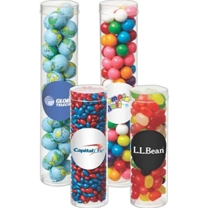 Sixlets (r) - Candy Coated Chocolate Flavored Candies In A 1.4" Dia. X 2.75" H Tube