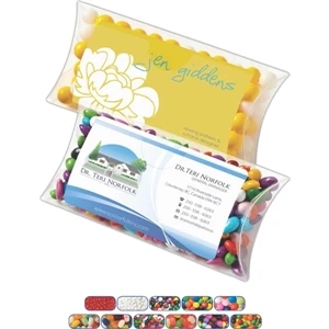 Chocolate Buttons In A Pillow Case Shaped Container With Business Card Slot