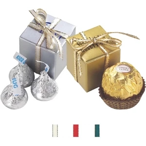 Ferrero Rocher (r) - Chocolate Candy In A Chocolate Gift Box. Item Size: 1.9375" X 1.9375"