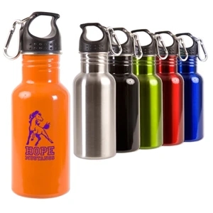Adventure - Stainless 17 Oz. Bottle, Features Wide Mouth Opening, Leak Proof