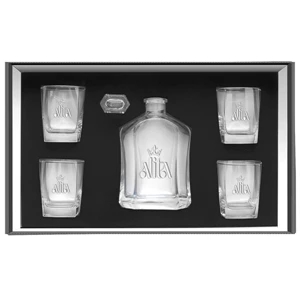 Windsor Collection Patrician - Five Piece Decanter Set With Four Double Old Fashion Glasses