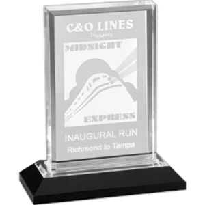 Regal Acrylic - Award With Beveled Acrylic Riser With Black Acrylic Base