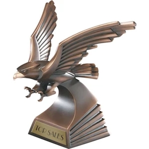 Birds Of Prey - Metallic Bronze Eagle Shaped Resin Award & Resin Base