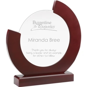 Lonsdale;ovation - Award With High Polished Rosewood With Circle Glass