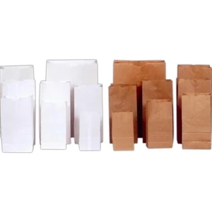 Kraft Regular Weight Grocery Bag - Bag Order Size 1/8 Bbl. Blank. 500 Bag Minimum