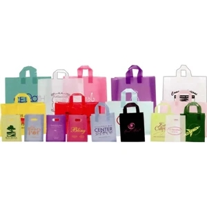 Translucent - High Density Sos Die Cut Shopping Bag. 8" X 4" X 10" X 4". Blank