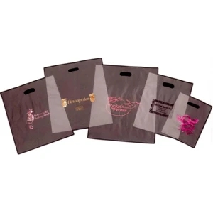 Translucent High Density Poly Merchandise Bag With Hot Foil Stamp. 3 Mil. 9" X 12"