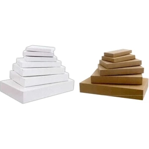 11 1/2" X 8 1/2" X 1 5/8" - 2-piece Pop-up Natural Kraft Apparel Box With A Natural Kraft Interior