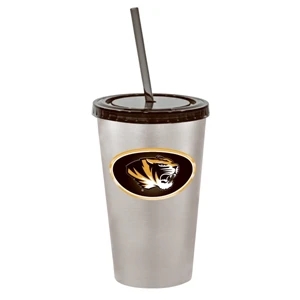 Velocity - 16 Oz Stainless Steel Tumbler, Double-wall Insulated, Screw-on Lid, Straw Included