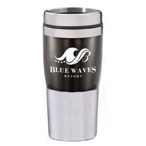 Eden - Smoke - 16 Oz. Eden Stainless Tumbler With Color Accents. Press Fit, Thumb Slide Lid